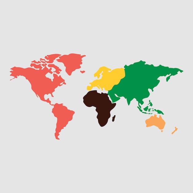 Colorful World Map Design