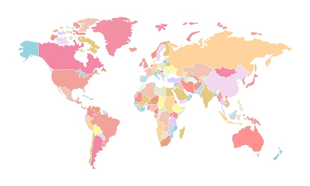 Colorful World Map