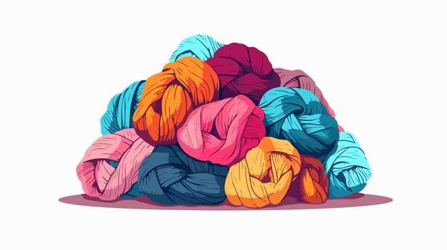 Vector colorful yarn mix icon vector illustration