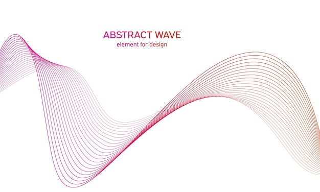 Colorfull element wave with lines