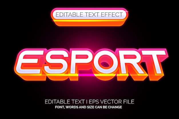 colorfull esport text effect