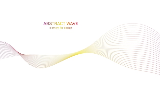 Colorfull wave element Stylized line