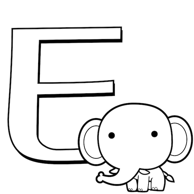 Coloring Alphabet for Kids E