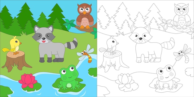 coloring animal forest 2