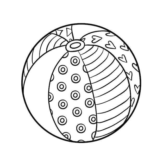 Coloring book for children, Beach ball