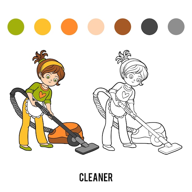 Coloring book for children, Cleaner