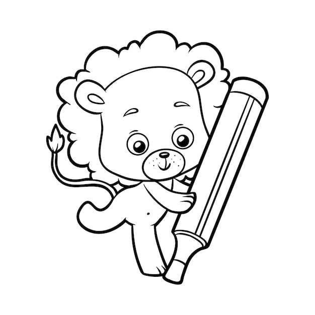 Coloring book for children, Lion