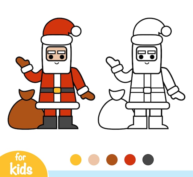 Coloring book for children, Santa Claus