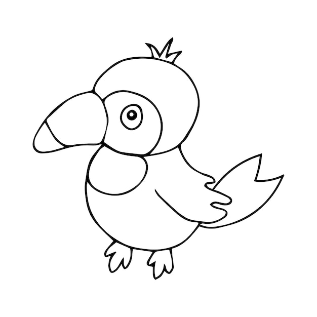 Coloring book for children (toucan)