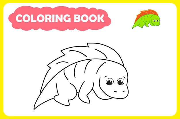 coloring book for children vector illustration of African animal