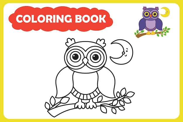 coloring book for children. vector illustration of forest animal