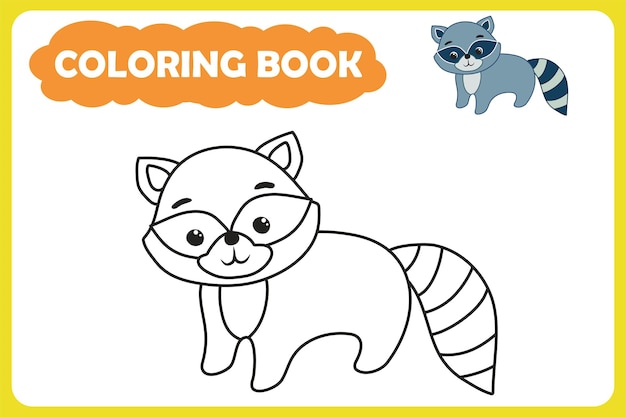 coloring book for children. vector illustration of forest animal