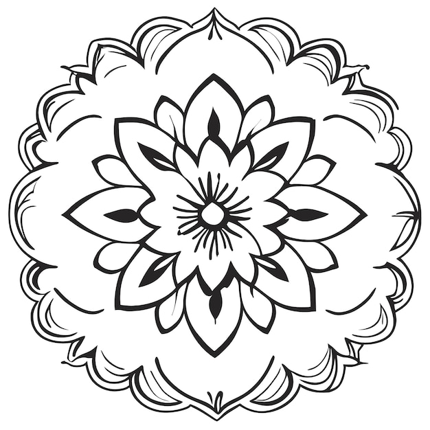 Coloring book design manadala