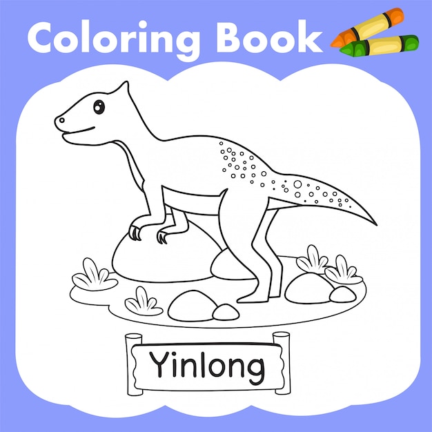  coloring book dinosaur Yinlong