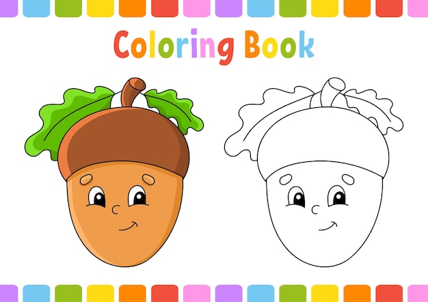 Coloring book for kids Autumn theme