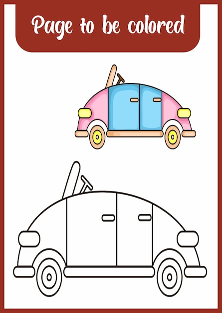 Coloring book for kids car