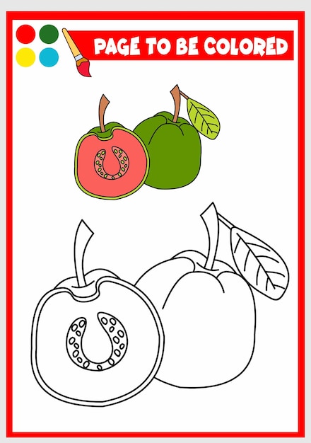 Coloring book for kids guava