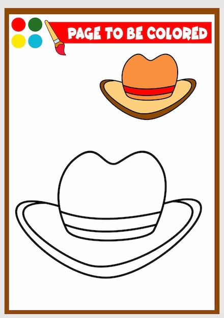 Coloring book for kids hat