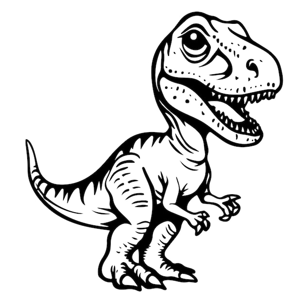 Coloring book kids illustration of allosaurus dinosaurs for coloring book