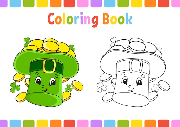 Coloring book for kids St Patricks day