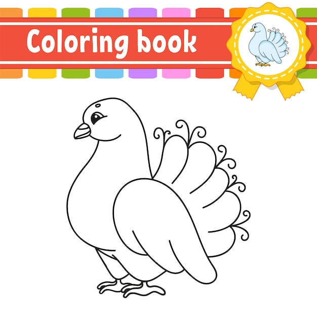 Coloring book for kids. Valentine's Day