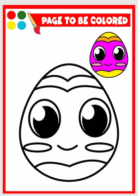 Coloring book for kidseaster eggs