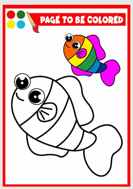 Coloring book for kidsfish