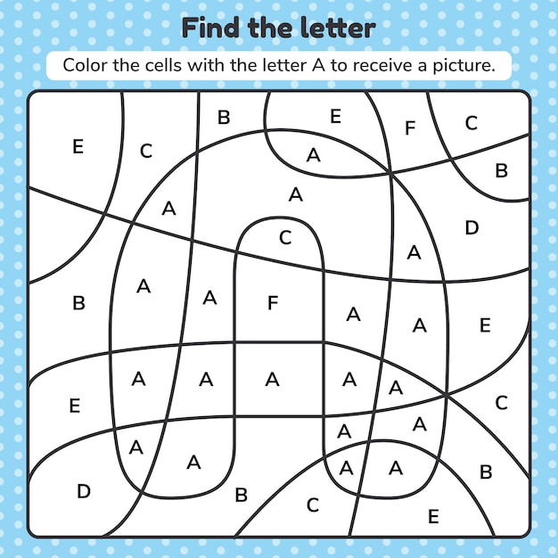 Coloring book letter for kids. 