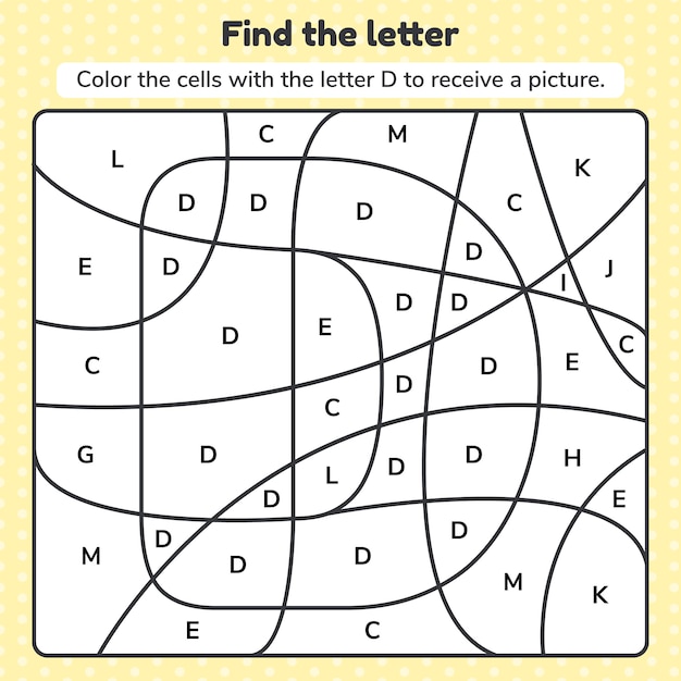 Coloring book letter for kids. 