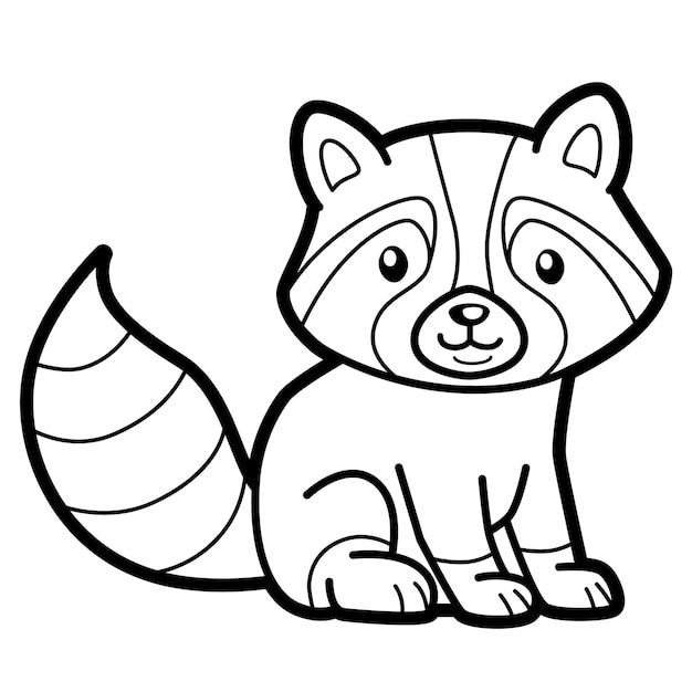 Coloring book or page for kids. badger black and white vector illustration