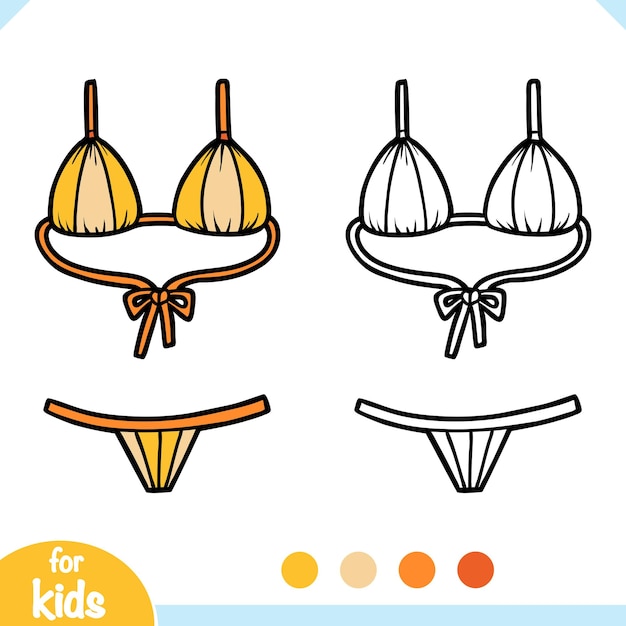 Coloring book String bikini