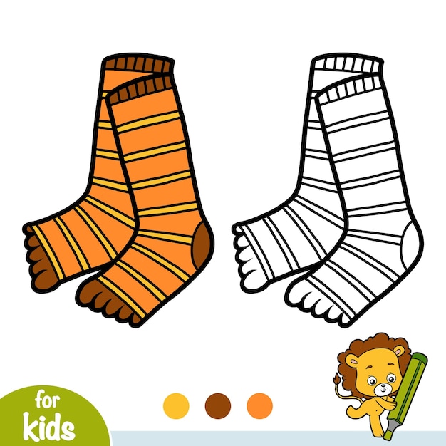 Coloring book toe socks