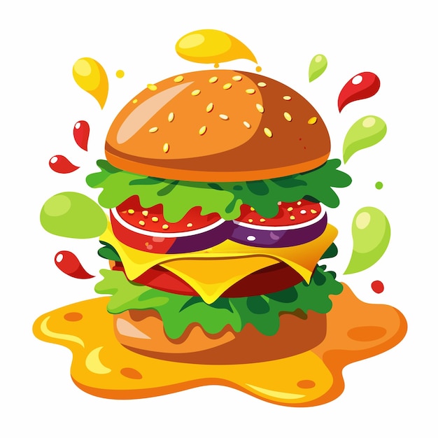 Vector coloring burger vector