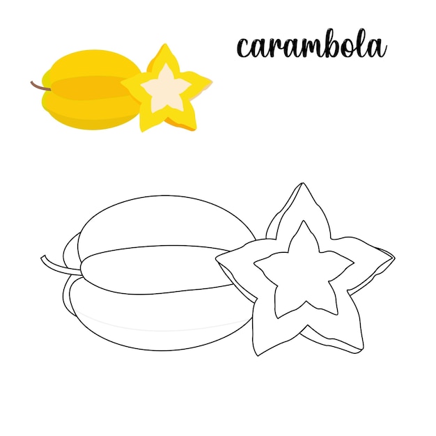 Coloring page, Carambola coloring page