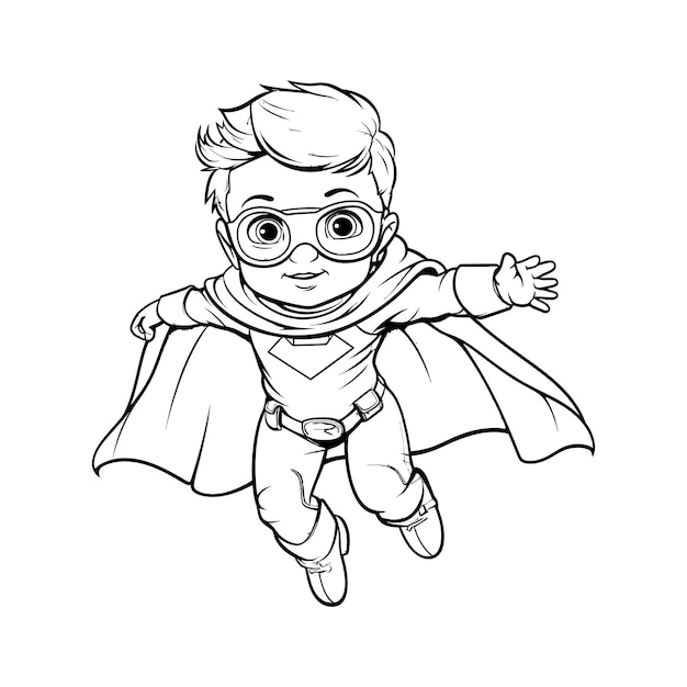 Vector coloring page for children