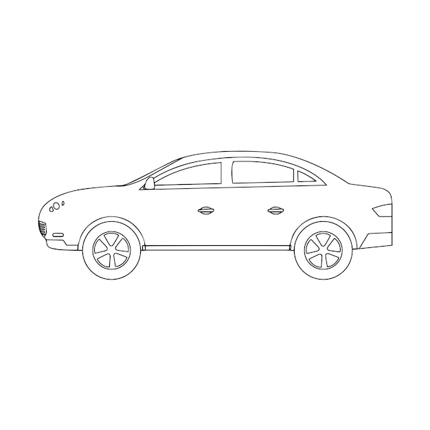 Coloring page outline of cars vehicles coloring book for kids