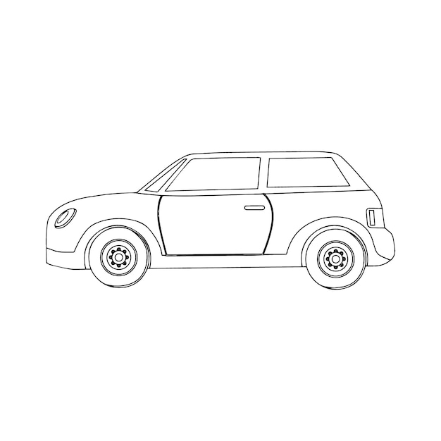 Coloring page outline of cars vehicles coloring book for kids