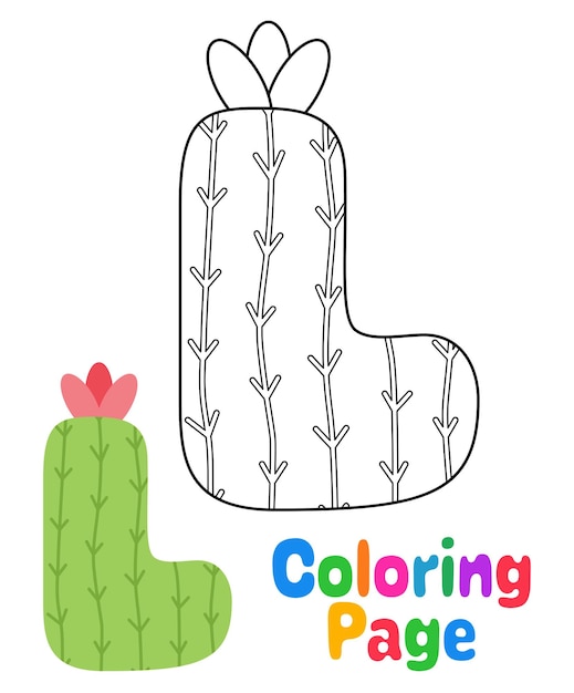 Coloring page with Alphabet L for kids