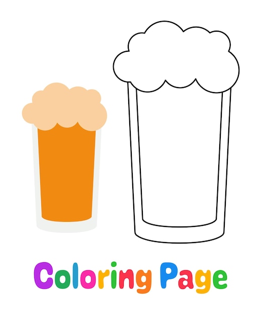 Coloring page with Beer for kids