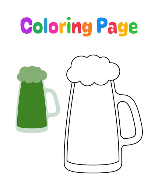 Coloring page with Beer for kids