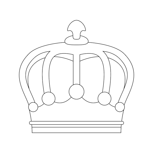 Coloring page with Crown for kids