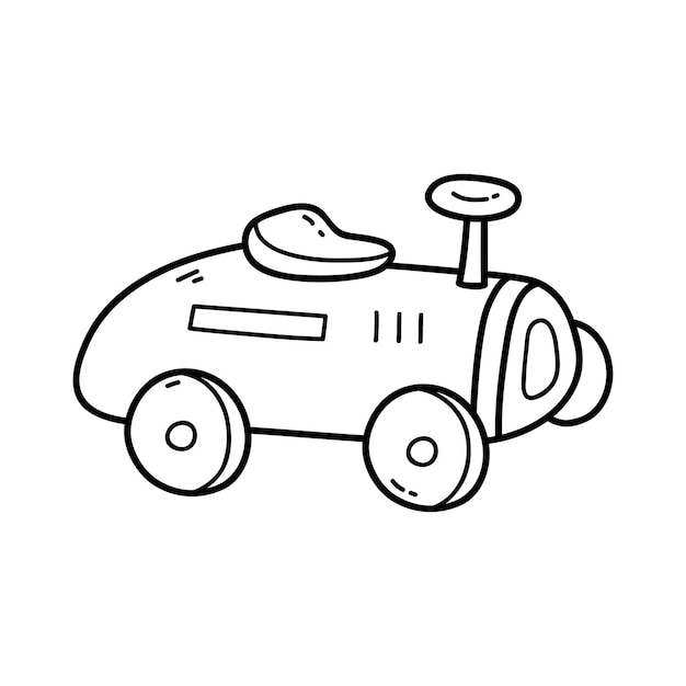 Coloring page with doodle automobile