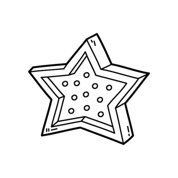 Coloring page with doodle star nightlight