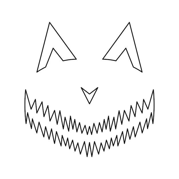 Coloring page with Face of halloween for kids