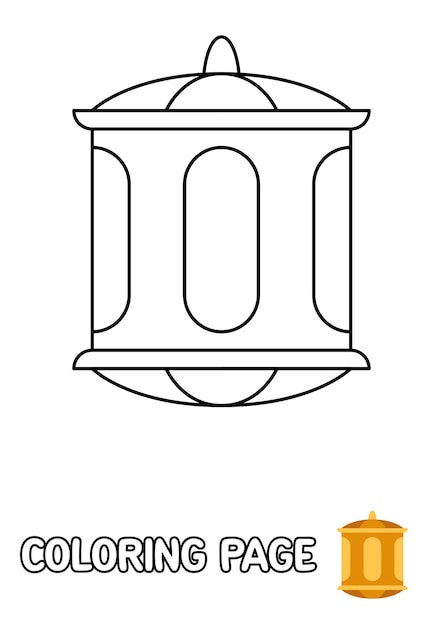 Coloring page with Lantern for kids