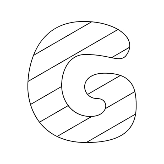 Coloring page with Letter G for kids