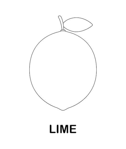 Coloring page with Lime for kids