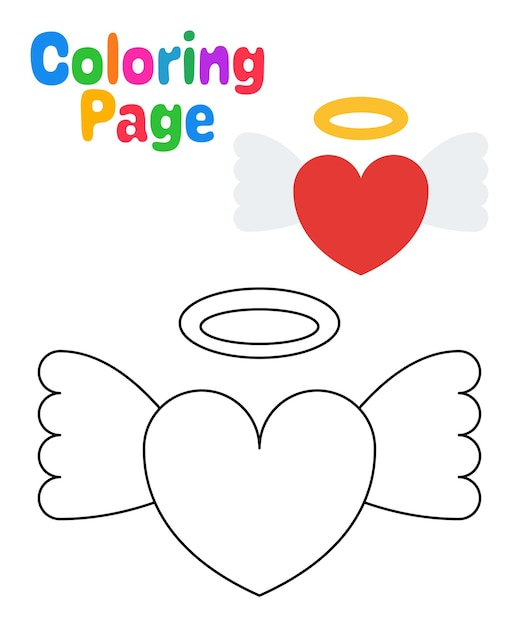 Coloring page with Love for kids