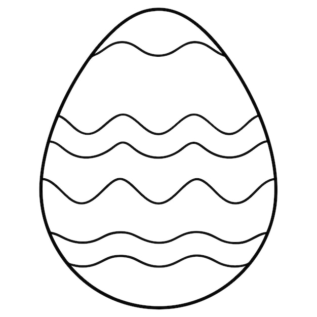 Coloring sheet of Easter eggs with a white background