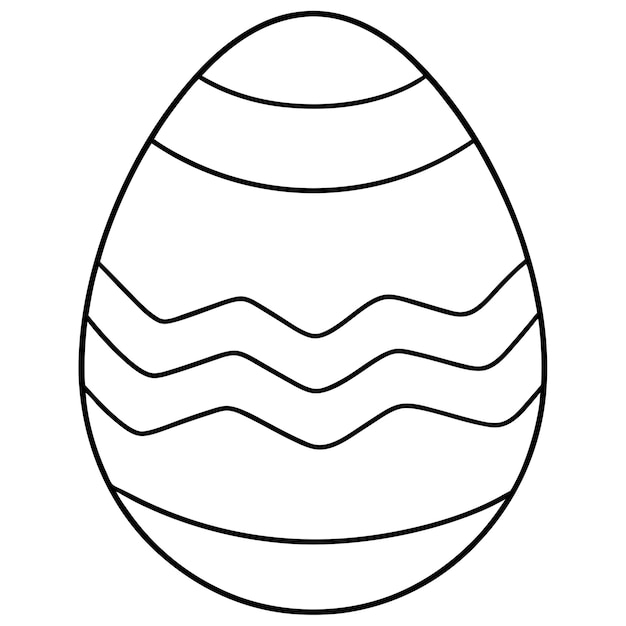 Coloring sheet of Easter eggs with a white background